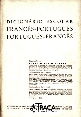 Dicionário Escolar Francês-português / Português-francês