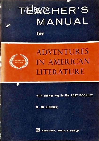 Teachers Manual For Adventures In American Literature