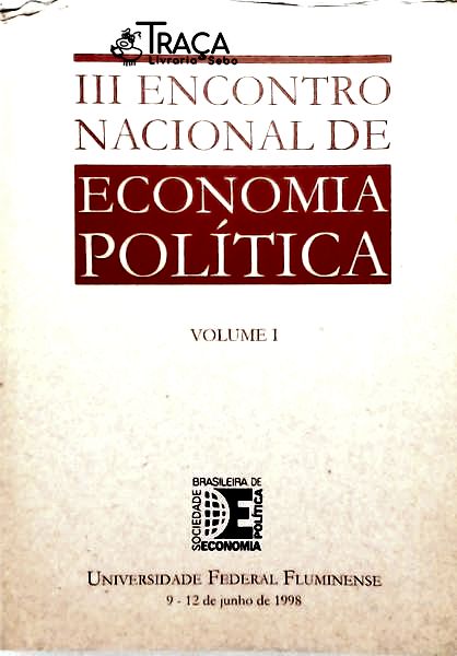 3 Encontro Nacional De Economia Política - 1998 - 2 Volumes