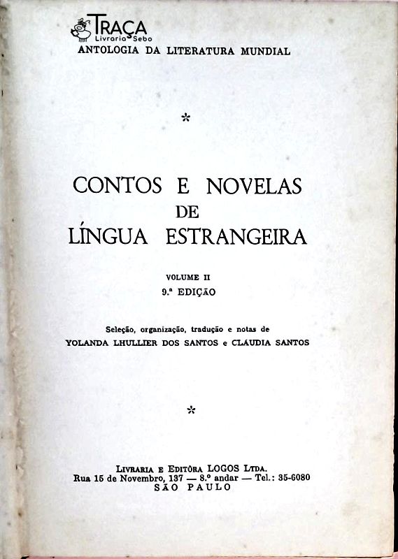 Contos e Novelas de Língua Estrangeira - Volume 2