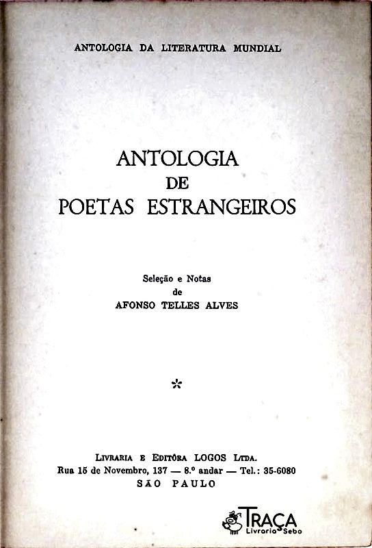 Antologia de Poetas Estrangeiros