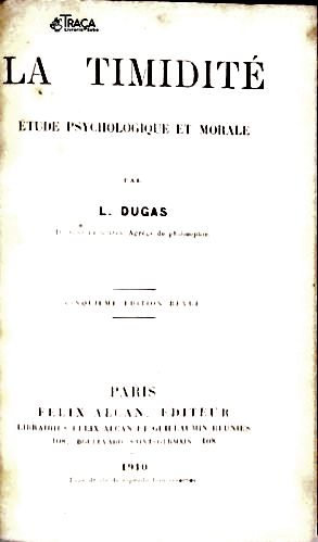 La Timidité - Étude Psychologique et Morale