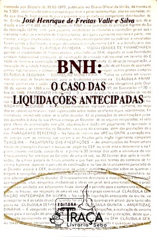 Bnh: o Caso das Liquidações Antecipadas
