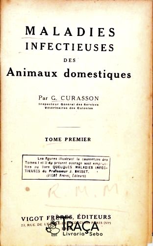 Maladies Infectieuses Dans Animaux Domestiques - em 2 Volumes
