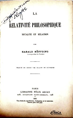 La Relativité Philosophique