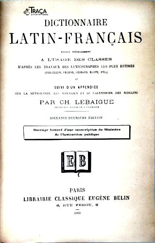 Dictionnaire Latin-Français