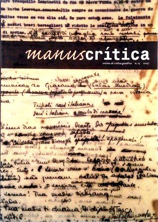 Manuscrítica - Revista de Crítica Genética 15