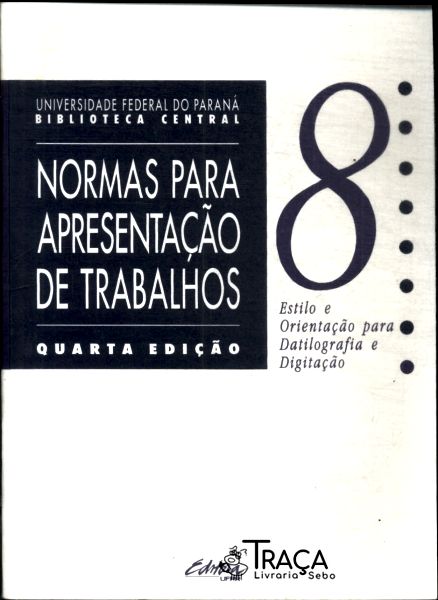 Normas para Apresentação de Trabalhos Vol 8