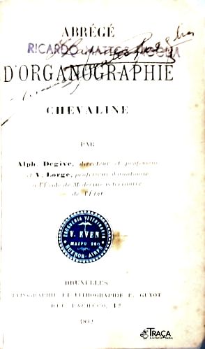 Abrége Dorganographie Chevaline (Topografia Equina)