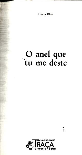 O Anel Que Tu Me Deste