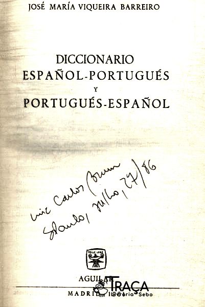 Diccionario Portugués-español Y Español-portugués (1961)