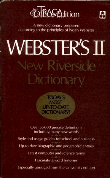 Webster's Ii New Riverside Dictionary (1987)