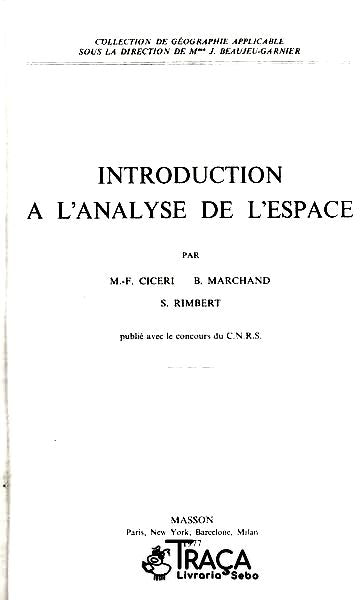Introduction À Lanalyse de Lespace