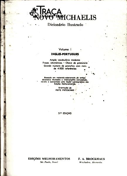 Novo Michaelis: Dicionário Ilustrado Vol 1 (1965)