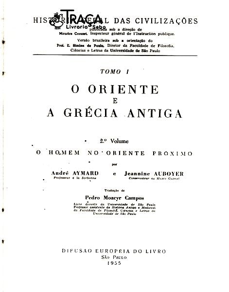 O Oriente e a Grécia Antiga Tomo 1 Vol 2