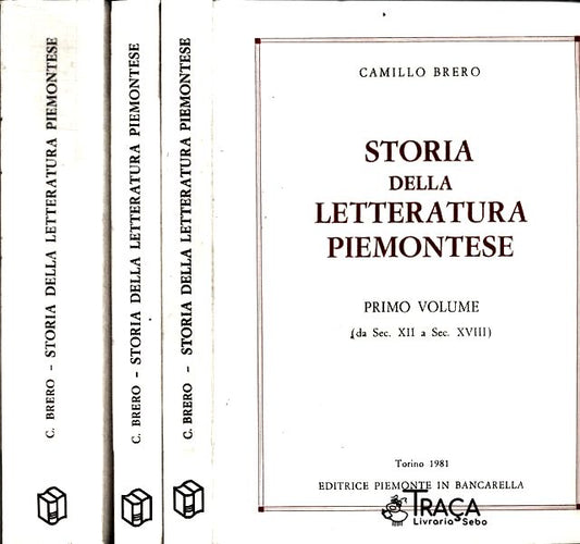 Storia Della Letteratura Piemontese (3 Volumes)