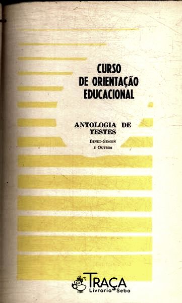 Curso de Orientação Educacional - Antologia de Testes