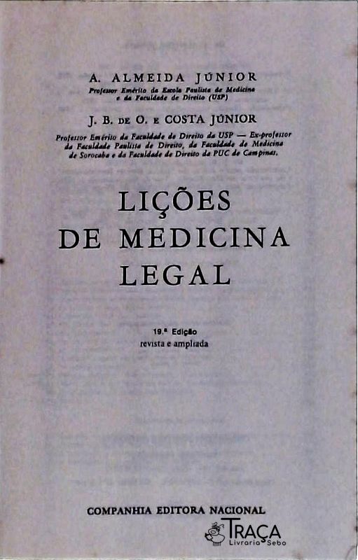 Lições de Medicina Legal