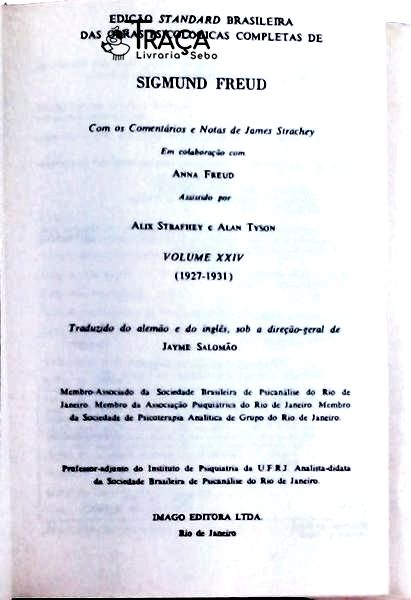 Edição Standard Brasileira das Obras Psicológicas Completas de Sigmund Freud: Índice Geral