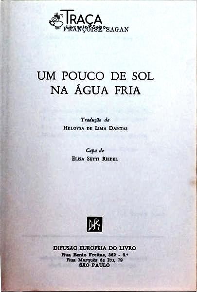 Um Pouco De Sol Na Água Fria