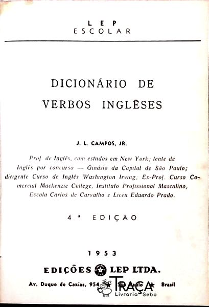 Dicionário de Verbos Ingleses