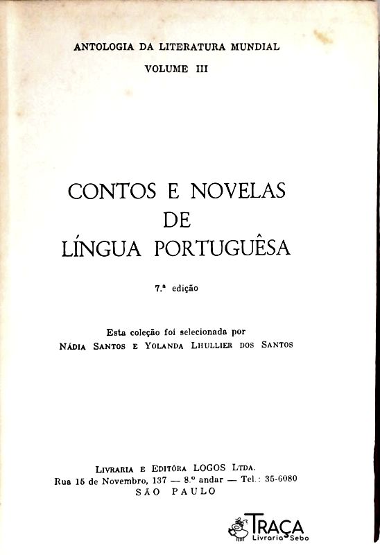 Contos E Novelas De Língua Portuguesa