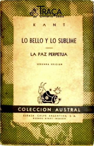 Lo Bello Y Lo Sublime