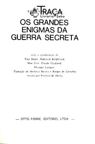 Os Grandes Enigmas da Guerra Secreta