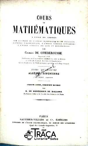 Cours de Mathematiques - Tomo 4 - 2 Parte
