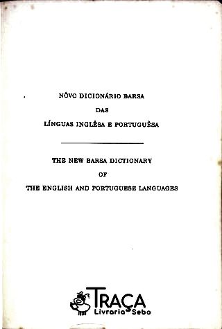 Nôvo Dicionário Barsa das Línguas Inglêsa e Portuguêsa - em 2 Volumes