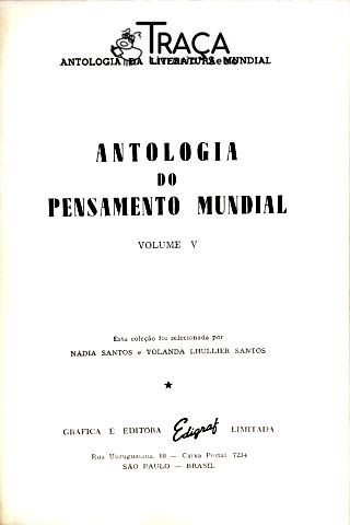 Antologia do Pensamento Mundial - Vol. 5