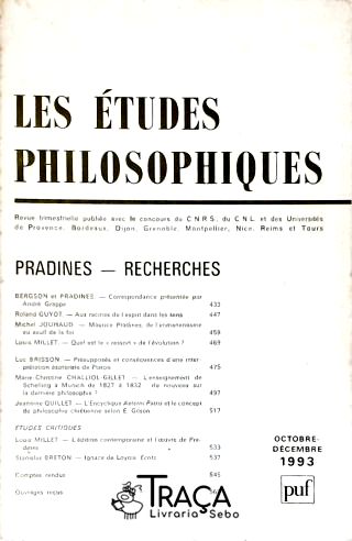 Les Études Philosophiques (Octobre-Décembre)