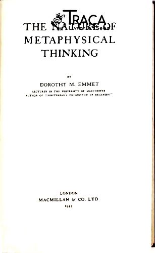 The Nature of Metaphysical Thinking