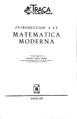 Introducción a La Matemática Moderna