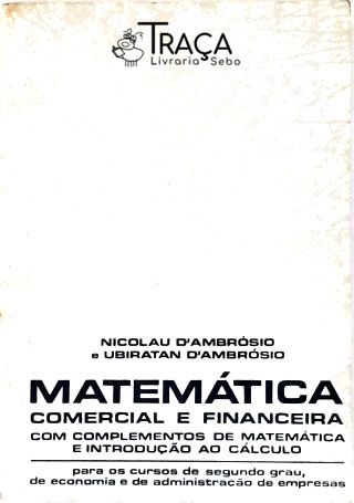 Matemática Comercial e Financeira