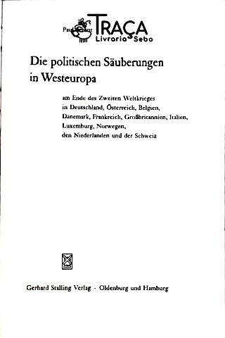 Die Politischen Säuberungen in Westeuropa
