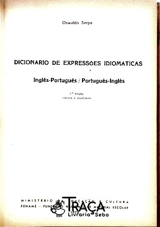 Dicionário de Expressões Idiomáticas Inglês-português