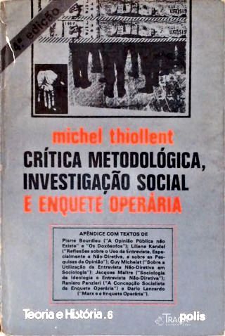Crítica Metodológica Investigação Social e Enquete Operária