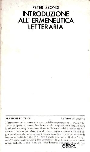 Introduzione All Ermeneutica Letteraria