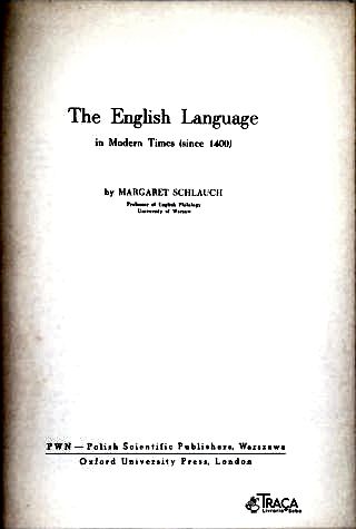 The English Language in Modern Times (since 1400)