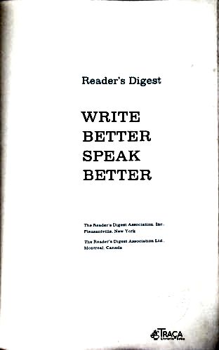 Write Better Speak Better