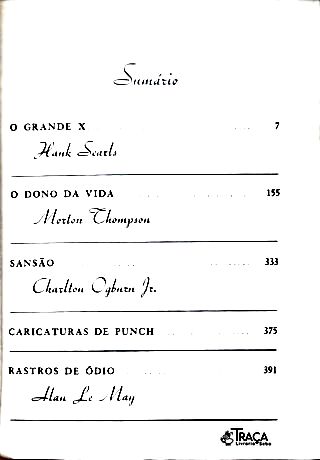 O Grande X - O Dono Da Vida - Sansão - Caricaturas De Punch - Rastros De Ódio