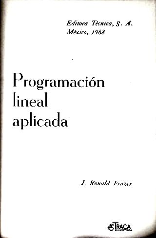 Programación Lineal Aplicada