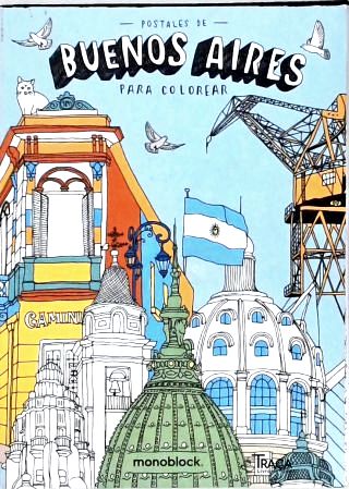 Postales de Buenos Aires para Colorear