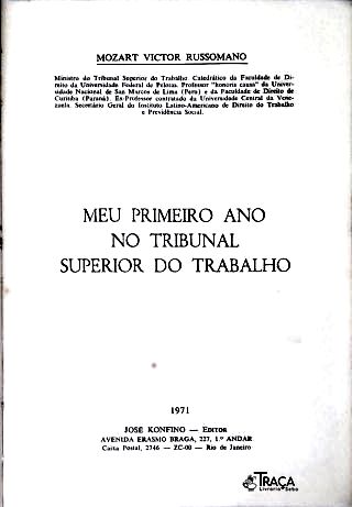 Meu Primeiro Ano no Tribunal Superior do Trabalho