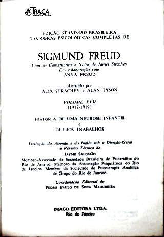 História de Uma Neurose Infantil e Outros Trabalhos (1917-1919)