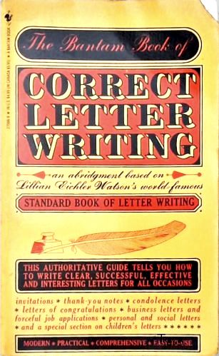 The Bantam Book Of Correct Letter Writing