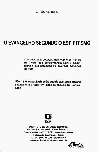 O Evangelho Segundo o Epiritismo