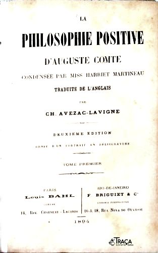La Philosophie Positive D Auguste Comte - Vol. 1