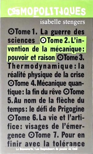 Cosmopolitiques 2: Linvention de La Mécanique